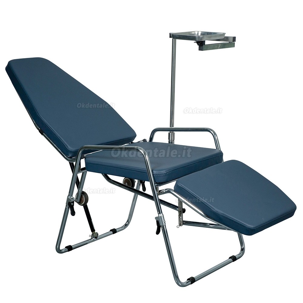 Greeloy GU-P101 Poltrona odontoiatrica portatile pieghevole con vassoio per strumenti e zaino